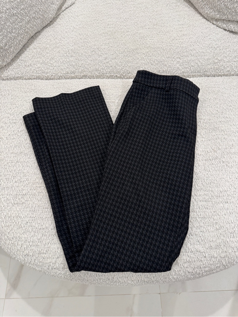 Express Black Patterned Boot Cut Pants